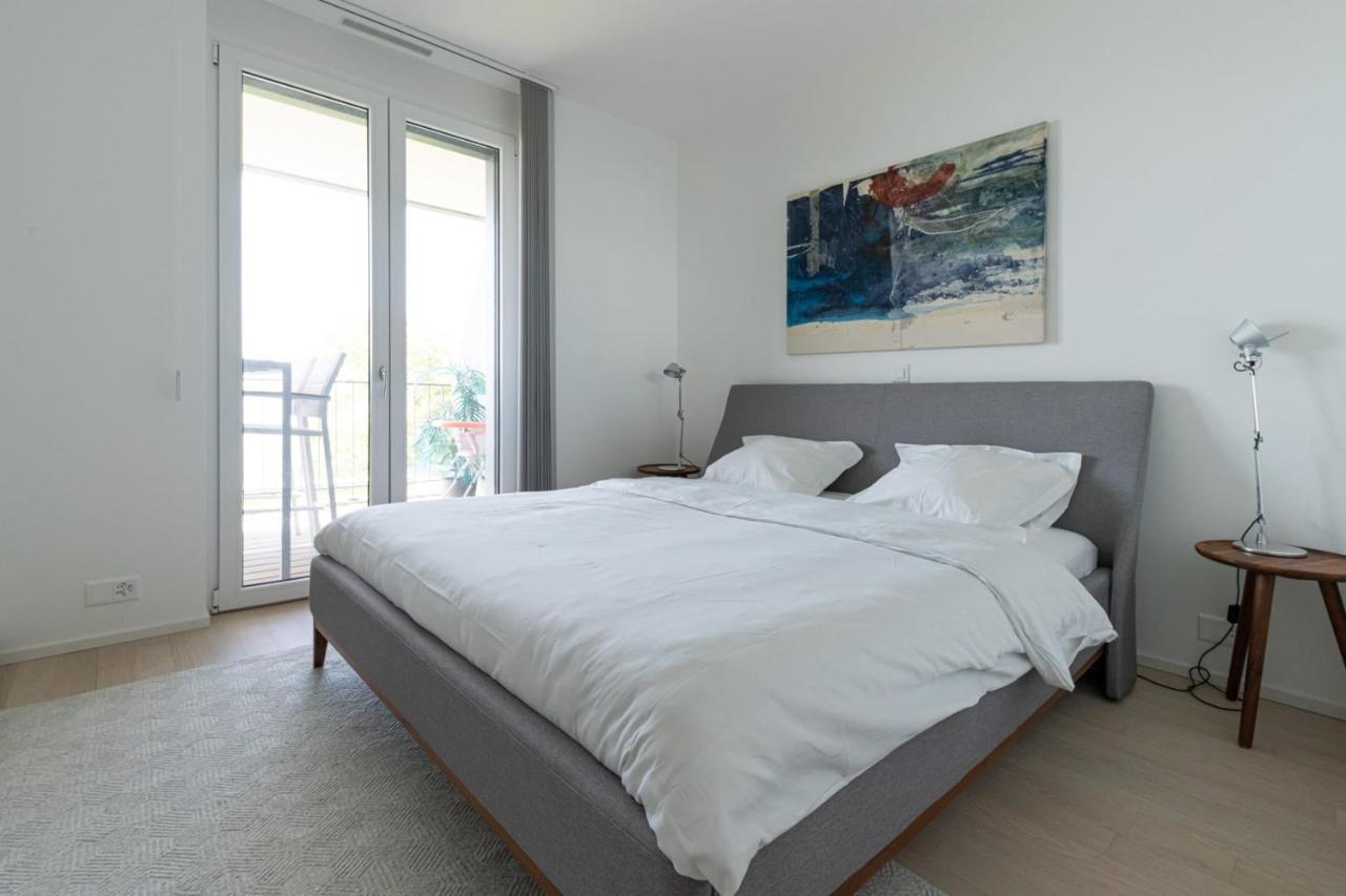 Les Terrasses De Lavaux 1 - Appartement De Luxe Avec Vue Panoramique Et Piscine Puidoux Exterior foto